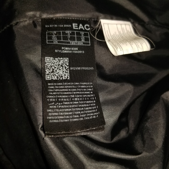 Black down filled men's jacket size XL - Picture 4 of 4